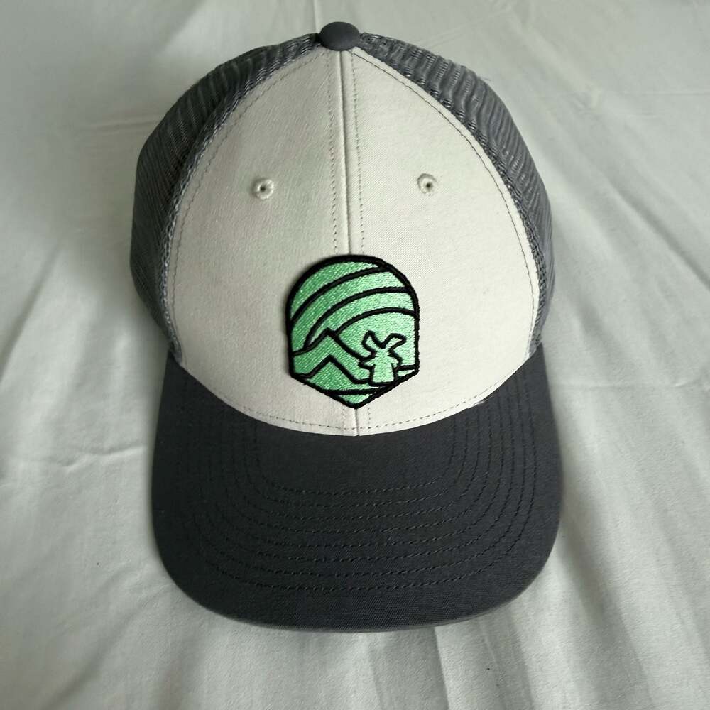 Dutch Bros Coffee Mountain Windmill Grey White Green Snapback